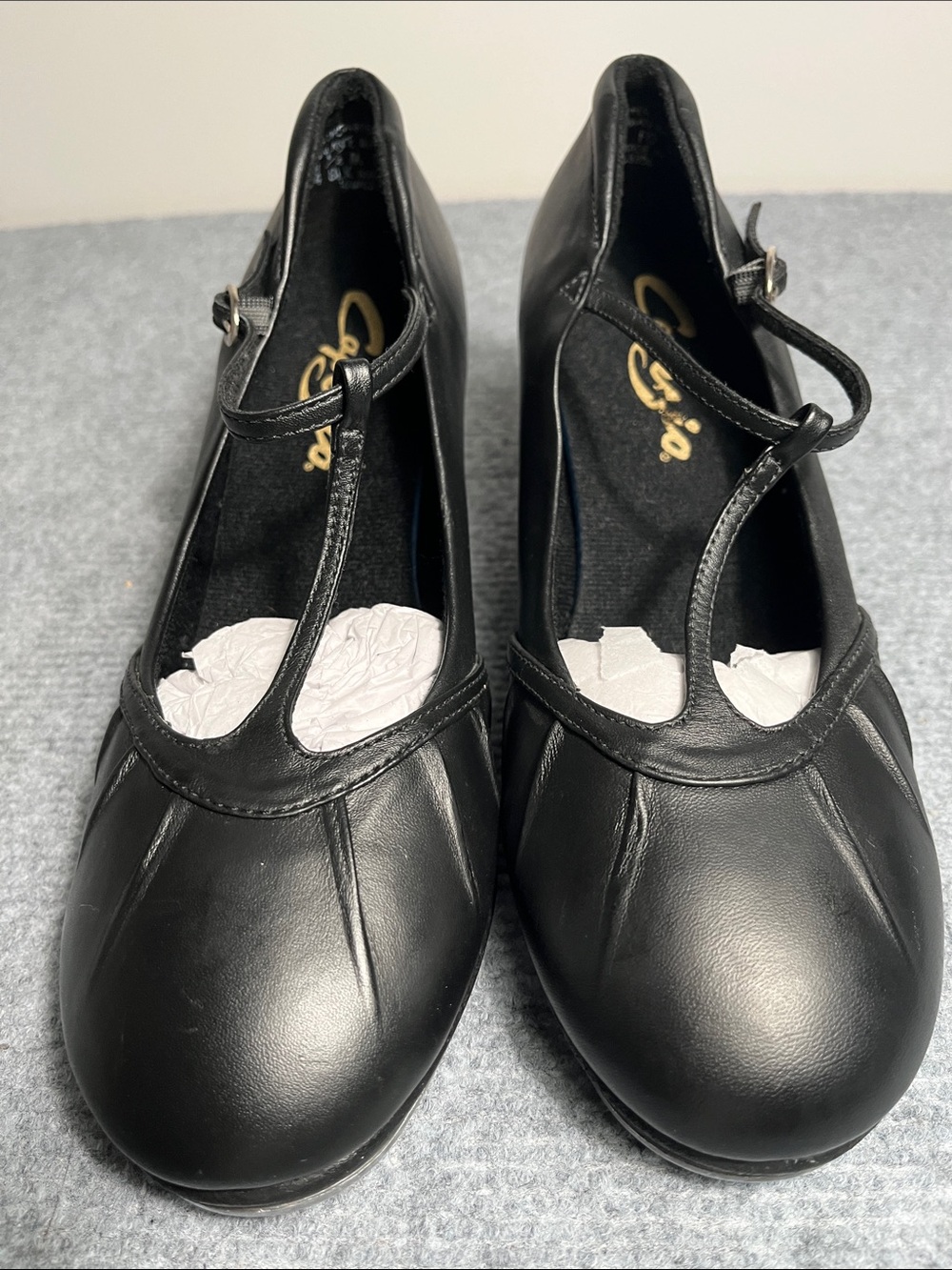Classic Black T-Strap Women's Tap Dance Shoes